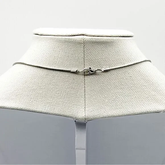 Louise Elliott Silver Tone Blue & Clear Crystal Swan Bird Pendant Necklace 29” - Picture 6 of 7